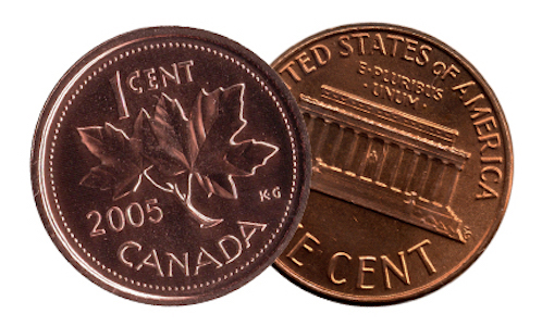 American Candian Pennies